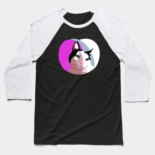 black and white cat Baseball T-Shirt